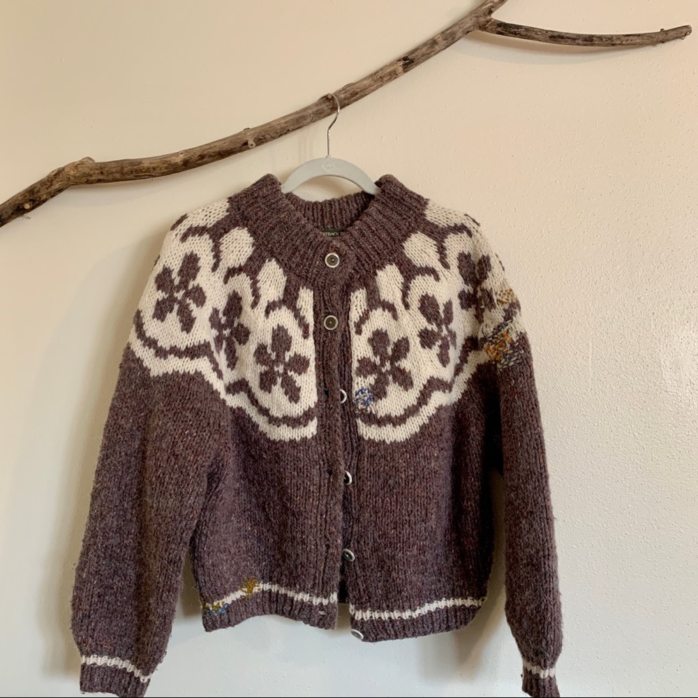 Vintage Wool Fair Isle Cardigan